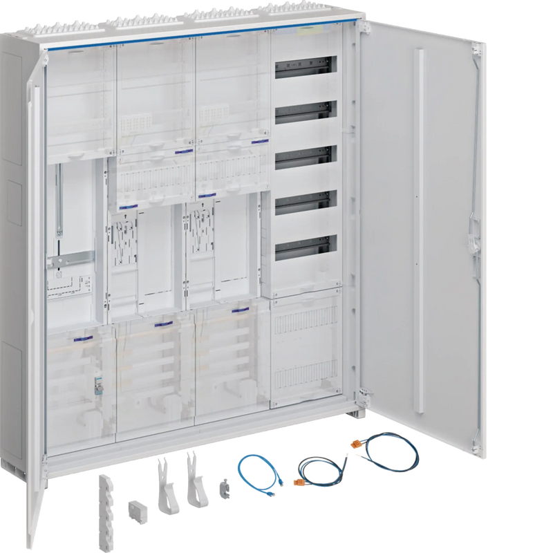 Komplettschrank, univers Z, 2ZP, 1 SG, BKE-I, APZ, VT5, H=1100mm, 4-feld | Hager