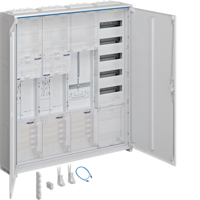 Komplettschrank, univers Z, 2ZP, eHZ, 1SG, APZ, VT5, H=1100mm, 4-feldig, ESA | Hager