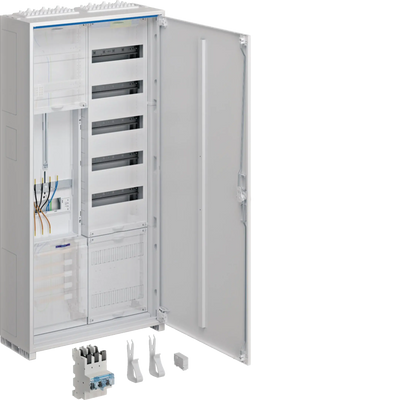 Komplettschrank, universZ, 1ZP, 3-Pkt, VT5, APZ, SLS 50A, 1100x550x205mm, IP44 | Hager