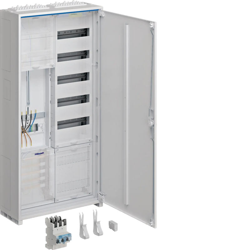 Komplettschrank, universZ, 1ZP, 3-Pkt, VT5, APZ, SLS 50A, 1100x550x205mm, IP44 | Hager