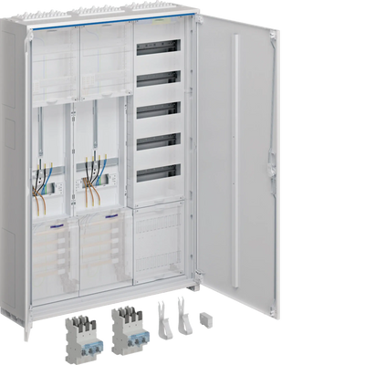 Komplettschrank, universZ, 2ZP, 3-Pkt, VT5, APZ, SLS 50A, 1100x800x205mm, IP44 | Hager