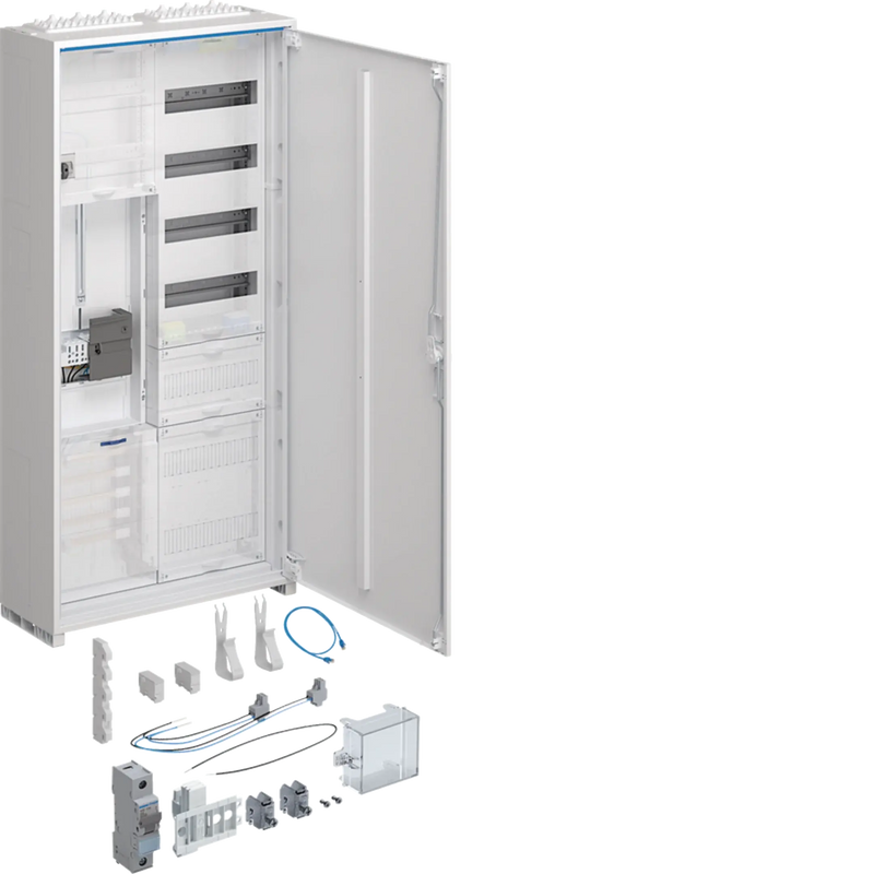 Komplettschrank,univ.Z,1 ZP,3-P.,APZ,zRfZ,VT4,1100x550x205mm,16 mm²,ESA,IP44 | Hager
