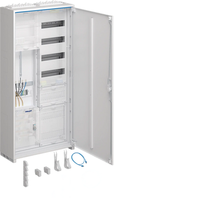 Komplettschrank,univ.Z,1 ZP,3-P.,APZ,zRfZ,VT4,1100x550x205mm,16 mm²,ESA,IP44 | Hager