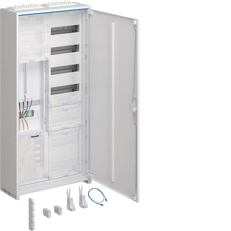 Komplettschrank,univ.Z,1 ZP,3-P.,APZ,zRfZ,VT4,1100x550x205mm,16 mm²,ESA,IP44 | Hager