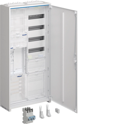 Komplettschrank,univ.Z,1 ZP,BKE-I,APZ,zRfZ,VT4,1100x550x205mm,16 mm²,SK II,IP44 | Hager