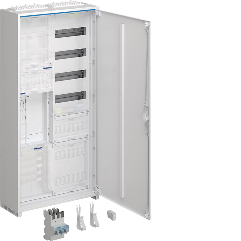 Komplettschrank,univ.Z,1 ZP,BKE-I,APZ,zRfZ,VT4,1100x550x205mm,16 mm²,SK II,IP44 | Hager