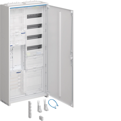 Komplettschrank,univ.Z,1 ZP,BKE-I,OKK,APZ,zRfZ,VT4,1100x550x205mm,16mm²,ESA,IP44 | Hager