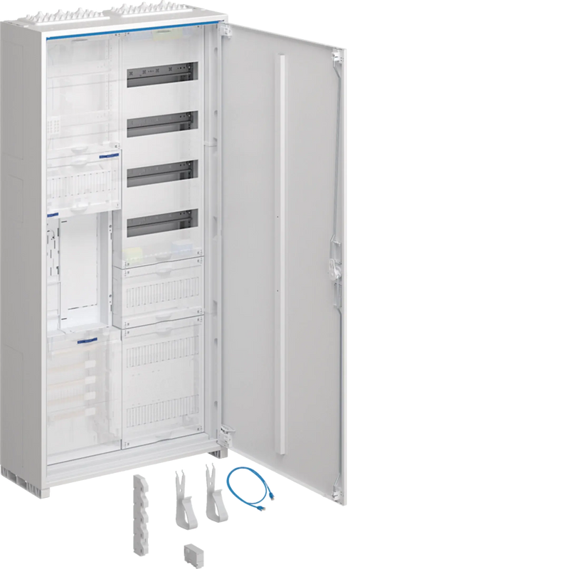 Komplettschrank,univ.Z,1 ZP,BKE-I,OKK,APZ,zRfZ,VT4,1100x550x205mm,16mm²,ESA,IP44 | Hager