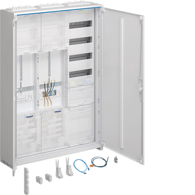 Komplettschrank,univ.Z,1 ZP,SG,3-P.,APZ,zRfZ,VT4,1100x550x205mm,16 mm²,ESA,IP44 | Hager