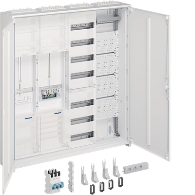 Komplettschrank,universZ,1ZP,SG,VT7,MM,1100x1050x205mm,SKII,IP54,2-f.,Ausf. Lux | Hager