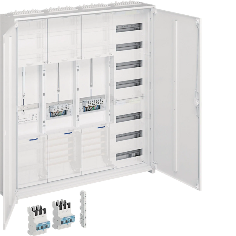 Komplettschrank,universZ,2ZP,SG,VT7,1100x1050x205mm,SKII,IP54,2-f.,PV,Ausf. Lux | Hager