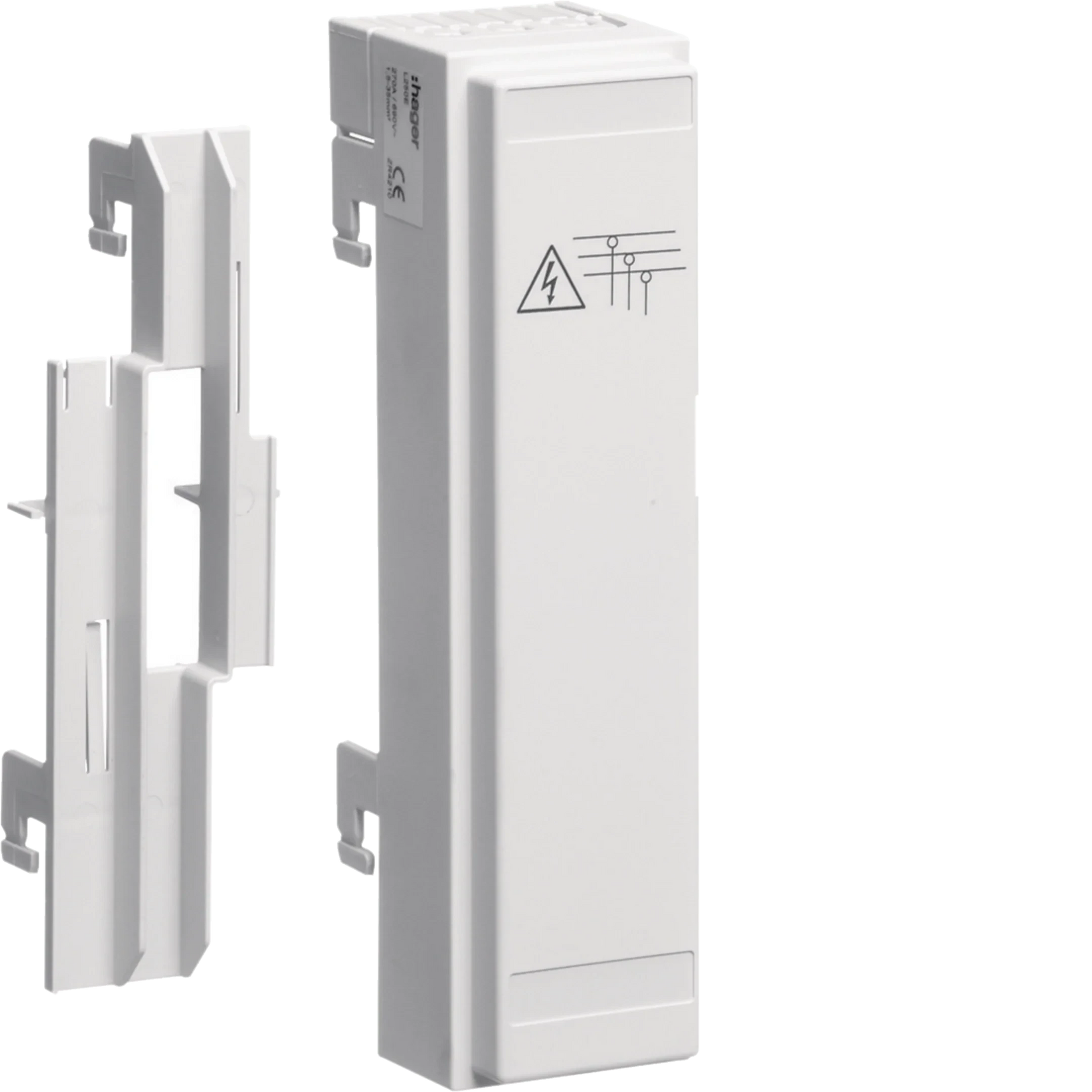 Anschlussmodul 54mm leer für Sammelschiene 60mm ohne Anschlussklemmen | Hager