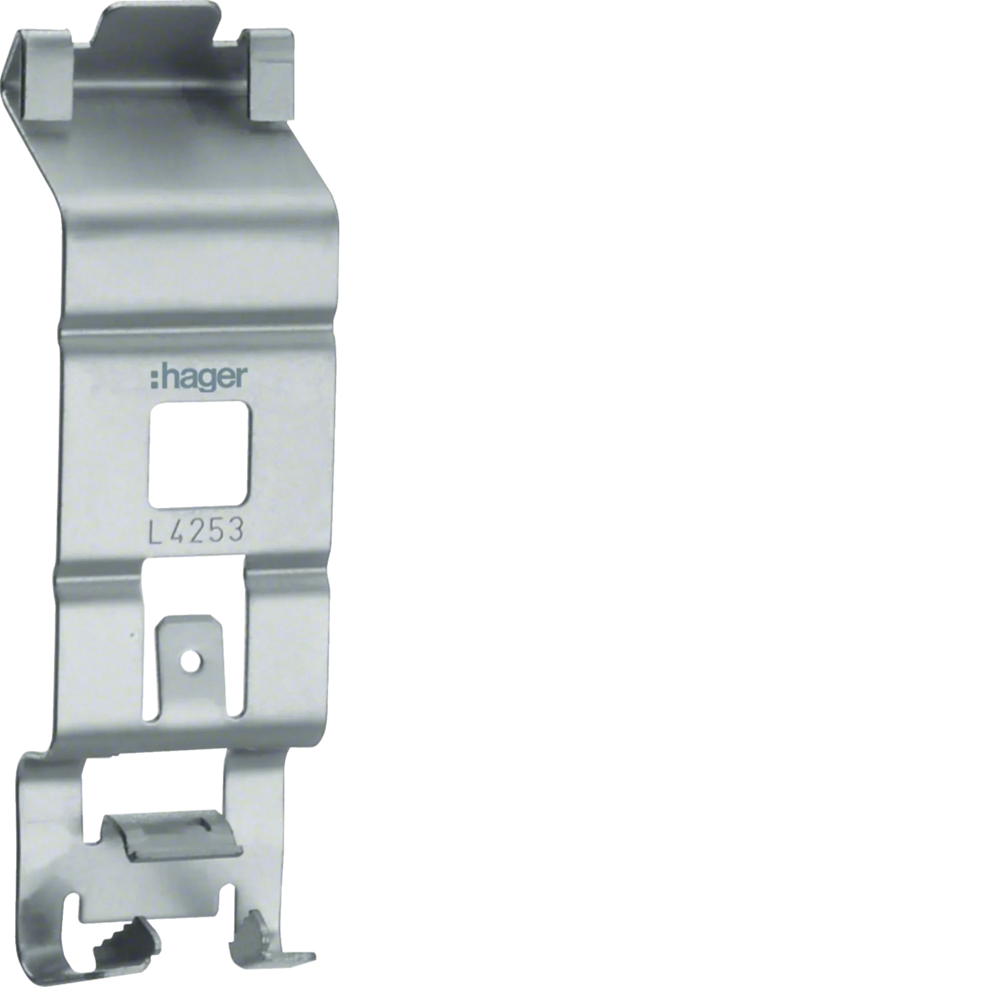 Klammer zu Brüstungskanal BR/A/S Oberteil 80mm aus Stahlblech chromatiert | Hager