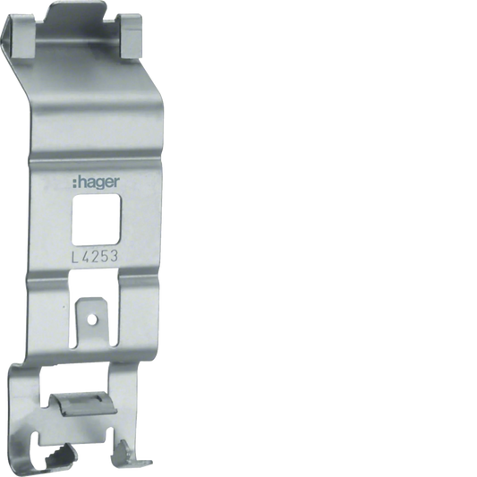 Klammer zu Brüstungskanal BR/A/S Oberteil 80mm aus Stahlblech chromatiert | Hager