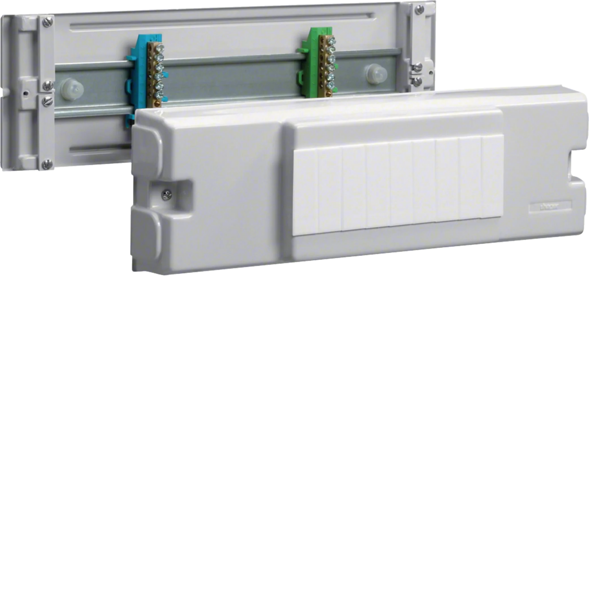 Automateneinbaueinheit 9PLE C-Profil ab 120mm Oberteilbreite lichtgrau | Hager