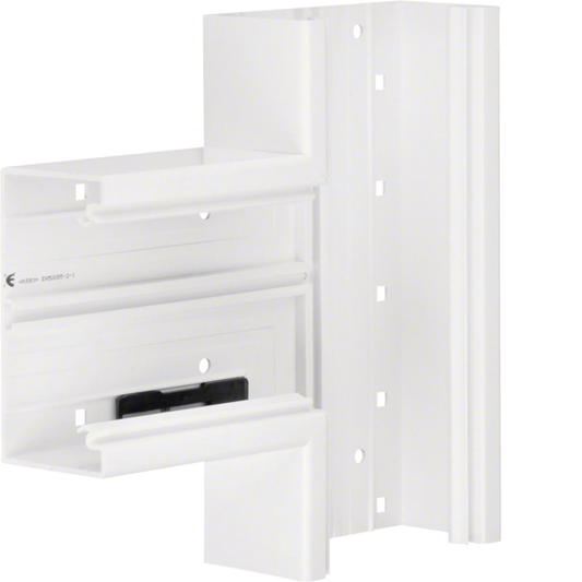 T-Stück aus Grundprofil zu Brüstungskanal BR 70x130mm aus PVC in reinweiß | Hager