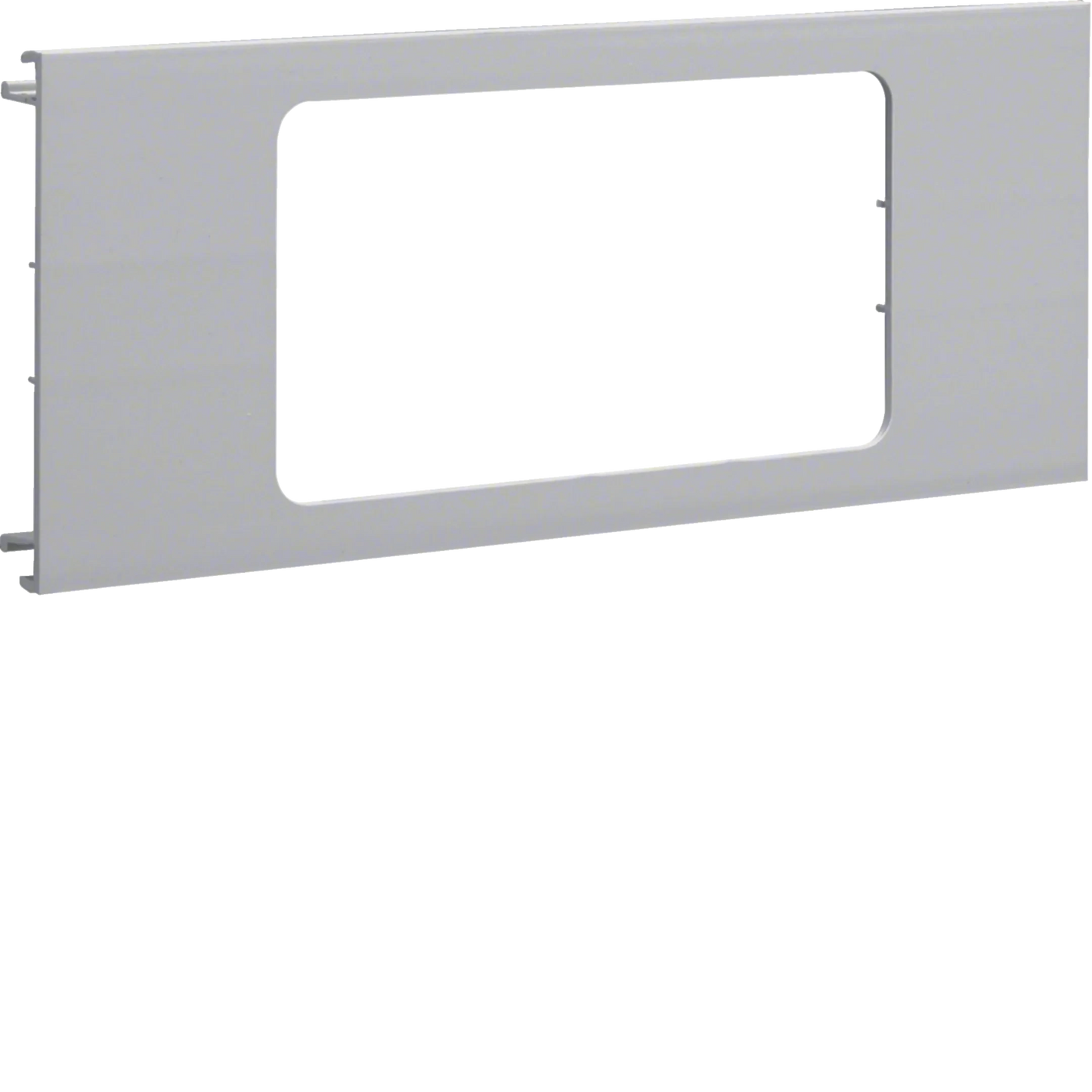 Blende 2-fach R7 für UP-Einsatz mit Rahmen PVC zu BR Oberteil 100mm lichtgrau | Hager