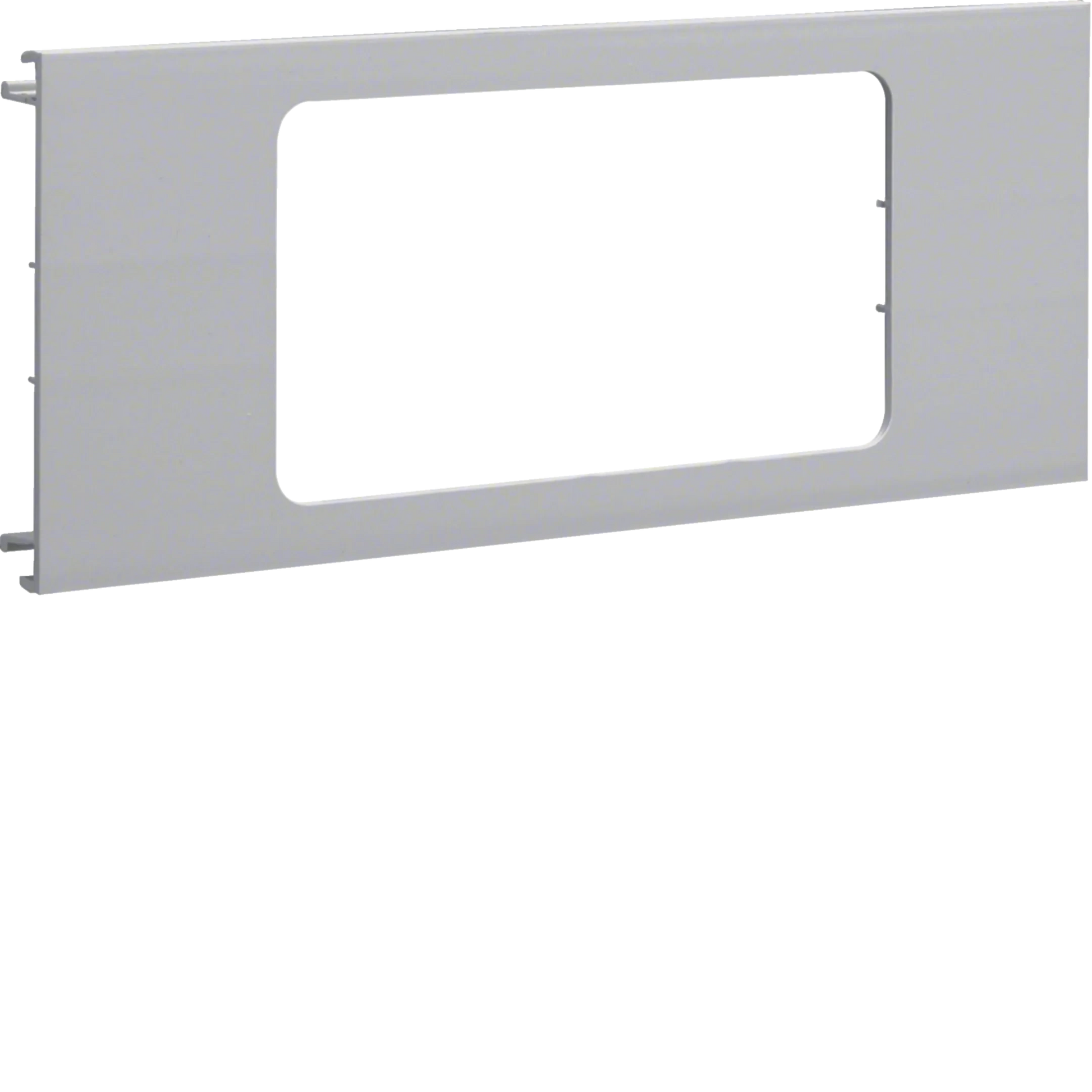 Blende 2-fach R7 für UP-Einsatz mit Rahmen PVC zu BR Oberteil 100mm lichtgrau | Hager