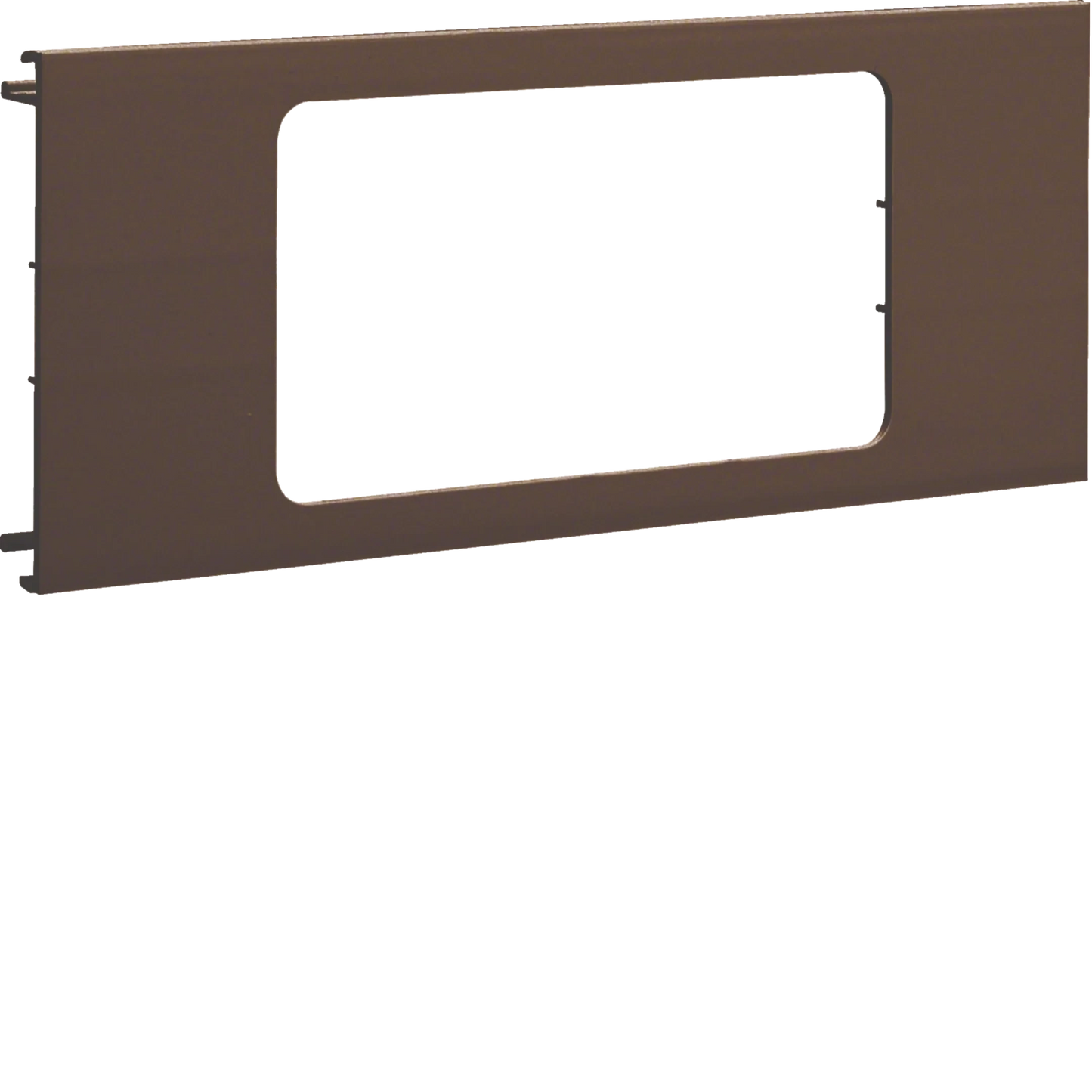 Blende 2-fach R7 für UP-Einsatz mit Rahmen PVC zu BR Oberteil 100mm braun | Hager