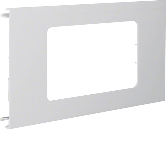 Blende 2-fach R7 für UP-Einsatz mit Rahmen PVC zu BR Oberteil 120mm lichtgrau | Hager