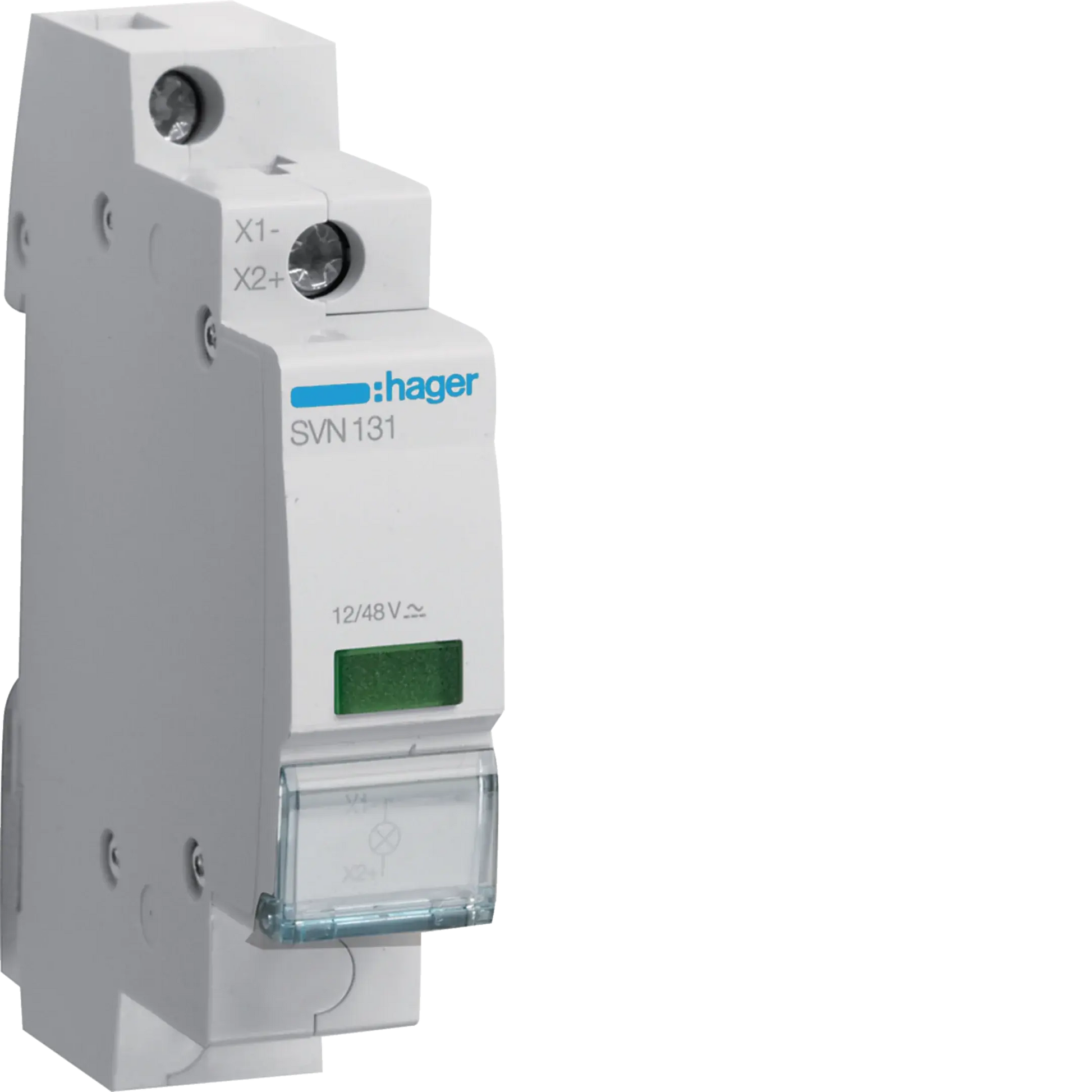 LED Leuchtmelder grün 12 + 48V AC + DC 1PLE | Hager