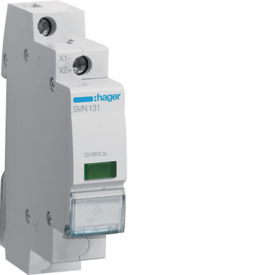LED Leuchtmelder grün 12 + 48V AC + DC 1PLE | Hager