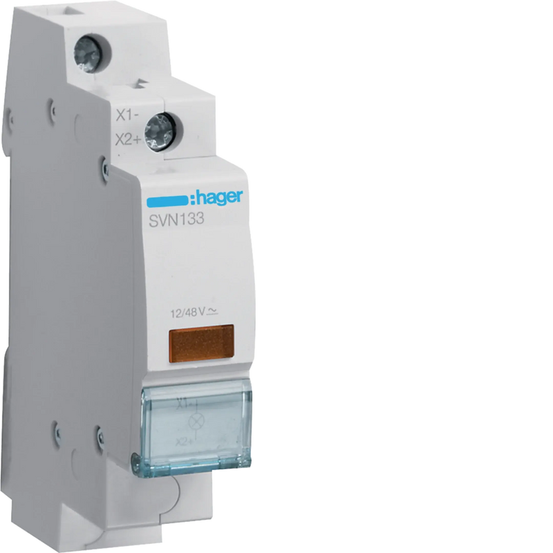 LED Leuchtmelder orange 12 + 48V AC + DC 1PLE | Hager