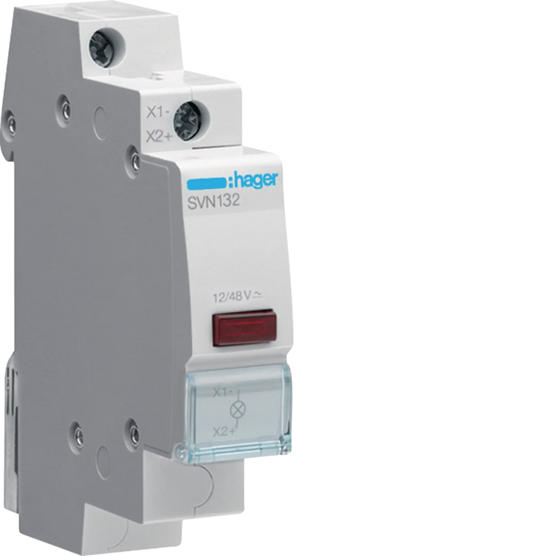LED Leuchtmelder rot 12 + 48V AC + DC 1PLE | Hager
