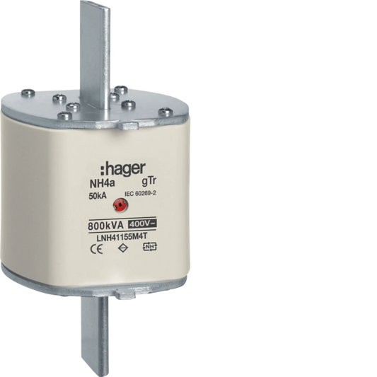 NH-Sicherungseinsatz NH4a gTr 400V 1155A Mittenmelder Lasche spannungsführend | Hager
