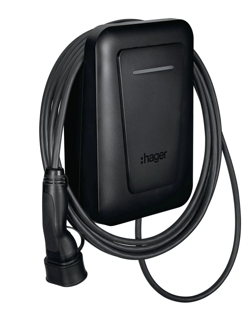 Ladestation witty plus Ladekabel 22kW 6,5m MID OCPP Dienstwagen PV-Überschuss | Hager