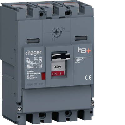 Lasttrennschalter h3+ P250 3 polig 200A FTC | Hager