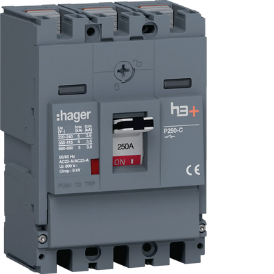 Lasttrennschalter h3+ P250 3 polig 250A FTC | Hager