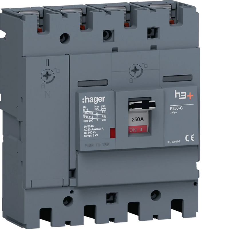 Lasttrennschalter h3+ P250 4 polig 250A FTC | Hager