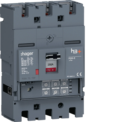 Leistungsschalter h3+ P250 LSI 3P3D 250A 70kA FTC | Hager