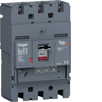 Leistungsschalter h3+ P250 LSnI 3P3D 250A 70kA FTC | Hager