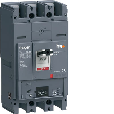 Leistungsschalter h3+ P630 Energy 3P3D 250A 70kA FTC | Hager
