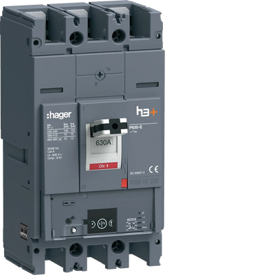 Leistungsschalter h3+ P630 Energy 3P3D 630A 70kA FTC | Hager