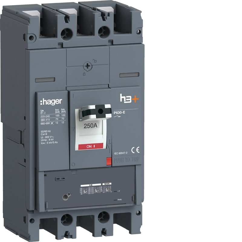 Leistungsschalter h3+ P630 LSnI 3x250A 70kA | Hager
