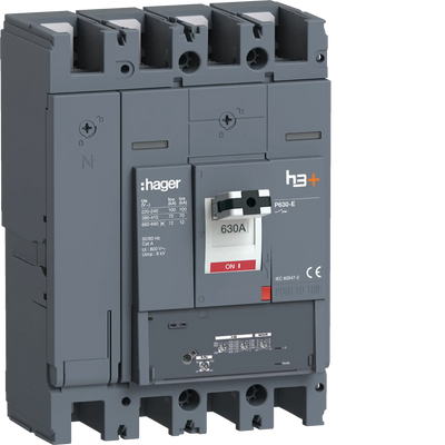 Leistungsschalter h3+ P630 LSnI 4x630A 70kA | Hager
