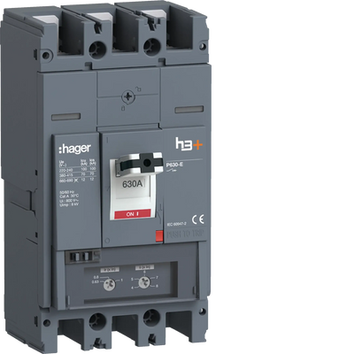 Leistungsschalter h3+ P630 TM 3x630A 70kA | Hager
