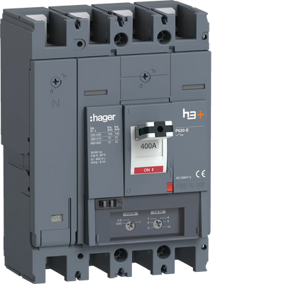 Leistungsschalter h3+ P630 TM 4x400A 70kA | Hager