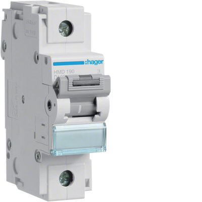 Leitungsschutzschalter 1 polig 15kA D-Charakteristik 100A 1.5 Module | Hager