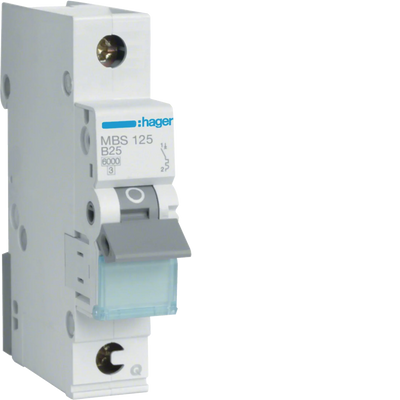 Leitungsschutzschalter 1 polig 6kA B-Charakteristik 25A QuickConnect 1 Modul | Hager