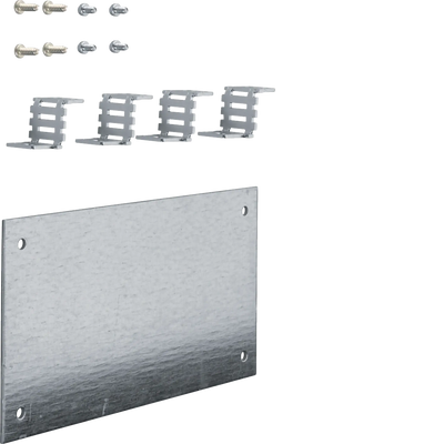 Montageplatte, univers, tiefenverstellbar bis 27mm, 1-reihig, 115x210x2, 5mm | Hager