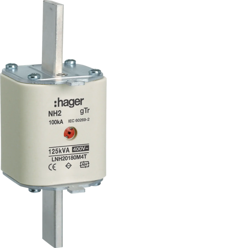 NH-Sicherungseinsatz NH2 gTr 400V 180A Mittenmelder Grifflasche spannungsführend | Hager