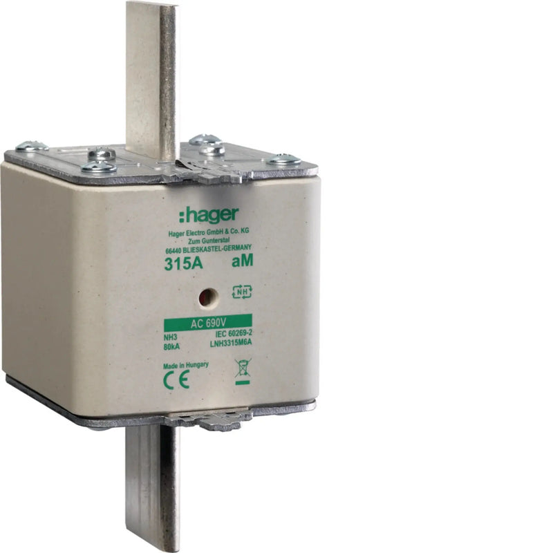 NH-Sicherungseinsatz NH3 690V aM 315A Kombimelder Grifflasche spannunsgführend | Hager