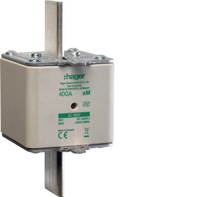 NH-Sicherungseinsatz NH3 690V aM 400A Kombimelder Grifflasche spannunsgführend | Hager