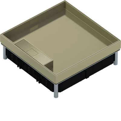 Nivel. Messingkassette Q12 mit Leitungsauslass für 12x45er Module Belags T=25mm | Hager