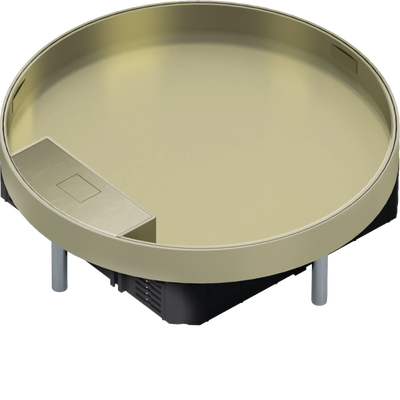 Nivel. Messingkassette R12 mit Leitungsauslass für 12x45er Module Belag T=25mm | Hager