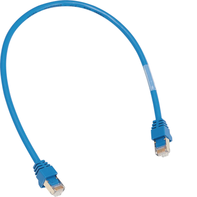 Patch-Leitung mit 2xRJ45 Stecker für WAN-Anwendung, Farbe blau, Länge 400 mm | Hager